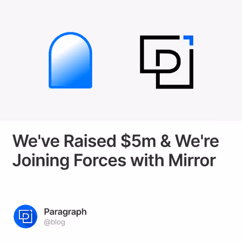 We've Raised $5m & We're Joining Forces with Mirror