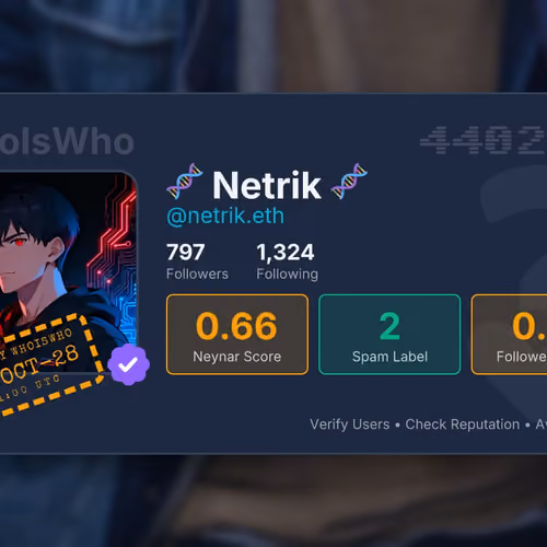 WhoIsWho Profile - @netrik.eth