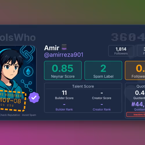 WhoIsWho Profile - @amirreza901