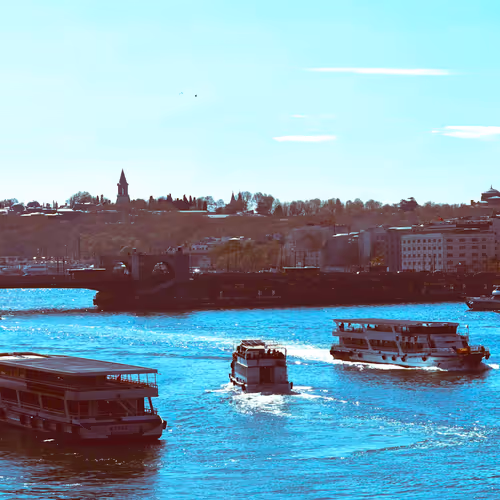 Sea Traffic In The Bosphorus
