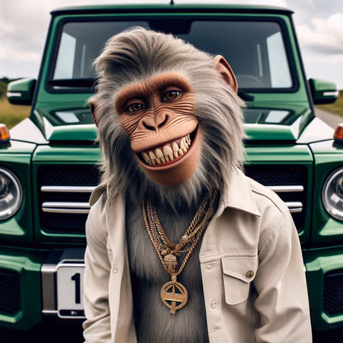A young monkey