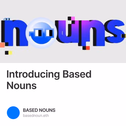 Introducing Based Nouns logo