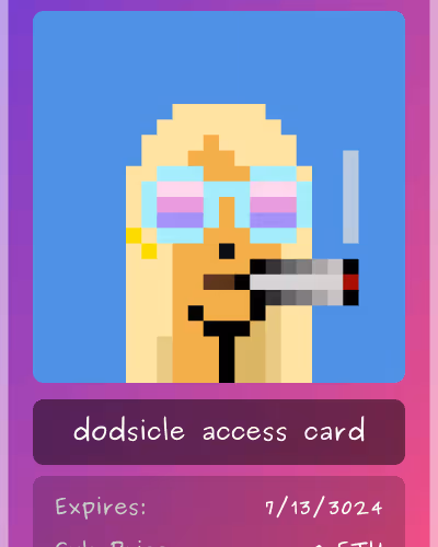 Dodsicle Club Card