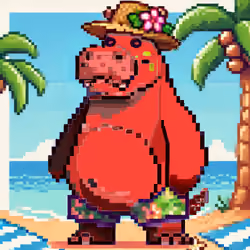 Tropical Hippo Haven #458