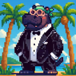 Tropical Hippo Haven #1638