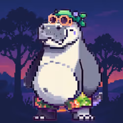 Tropical Hippo Haven #1130