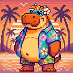 Tropical Hippo Haven #1633