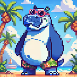 Tropical Hippo Haven #680