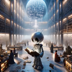 Marvin at the Library.