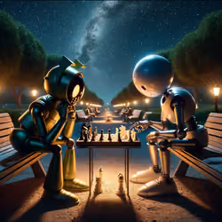 Marvin Playing Chess