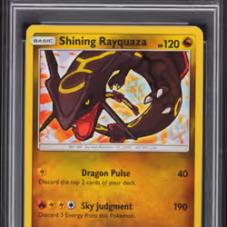 2017 #56 Shining Rayquaza-Holo PSA 8 Sun & Moon Shining Legends Pokemon