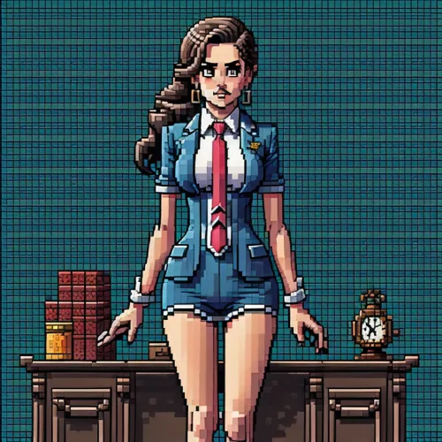 Pixel Girls 10 标志