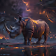 Lava Rhino - Guardian of the Infernal Realm