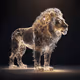 Crystal lion on Base
