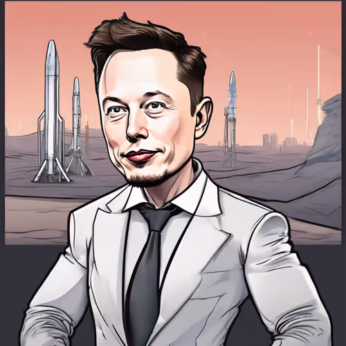 Cartoon me G-Lon Musk