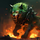 green fire wolf