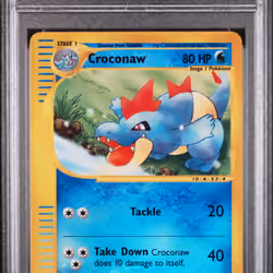 2002 #74 Croconaw-Reverse Foil PSA 8 Expedition Pokemon