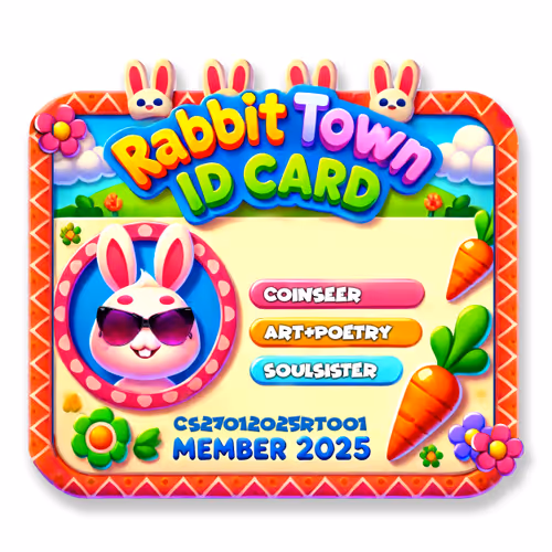 Crypto Rabbits ID Cards (Rabbit Town)