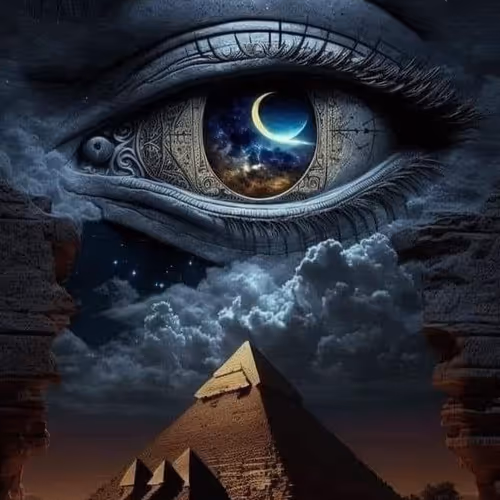 The guardian eye of the pyramid