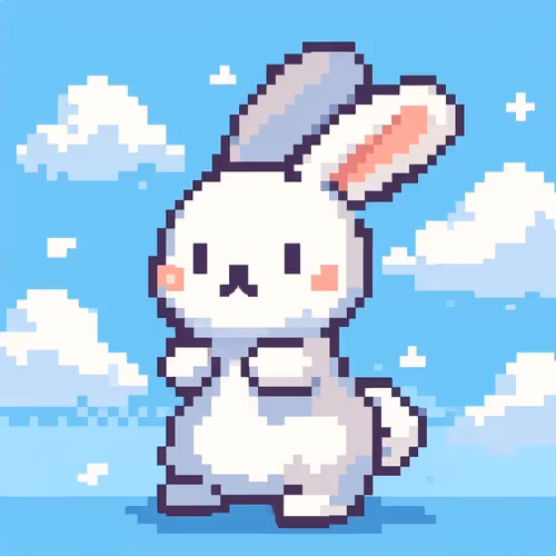 Snowball rabbit art