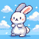 Snowball rabbit art