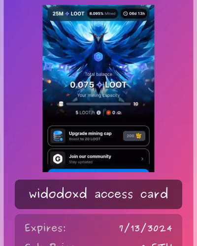 widodoxd club card