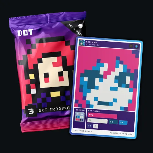 Dot Rip Open Card Packs Of Onchain Art