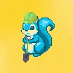 Pixel Squirrel Construction Worker #1
