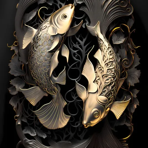 Elegant Golden Art Deco #809