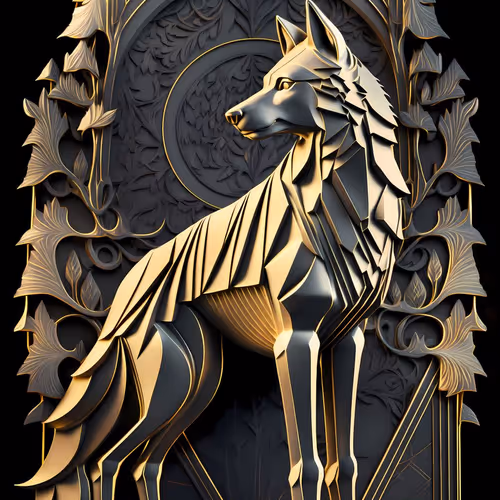 Elegant Golden Art Deco