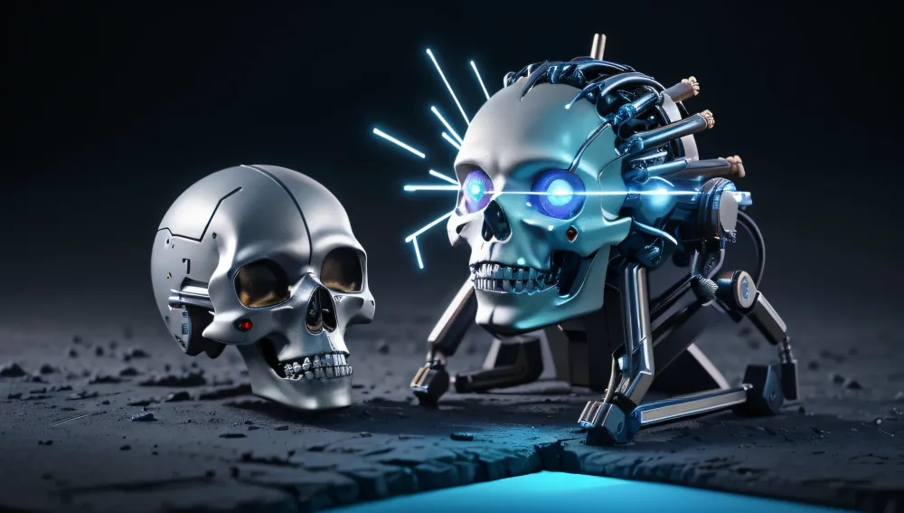 Cybernetic Skull Cyber Repair Station Quantum Repair Field