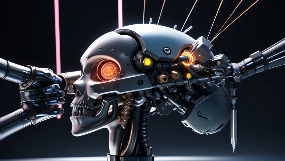 Macro Futuristic Shot Cyb...