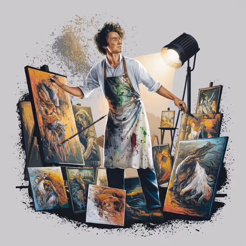 fantasy of a professional painter