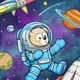 Doodles Bear in Space