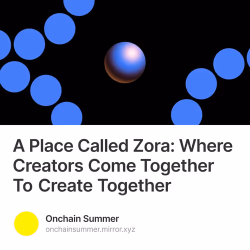 A Place Called Zora Where Creators Come Together T