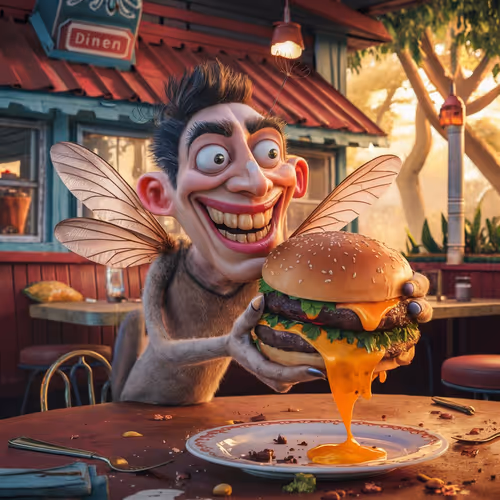FlyMan Cheeseburger