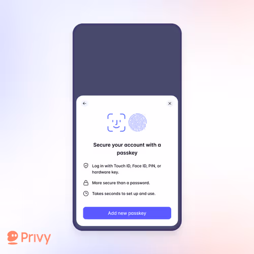 Privy Passkey Sign In