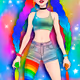 Lady rainbow