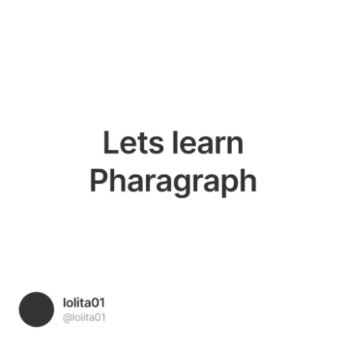 Lets learn Pharagraph #0