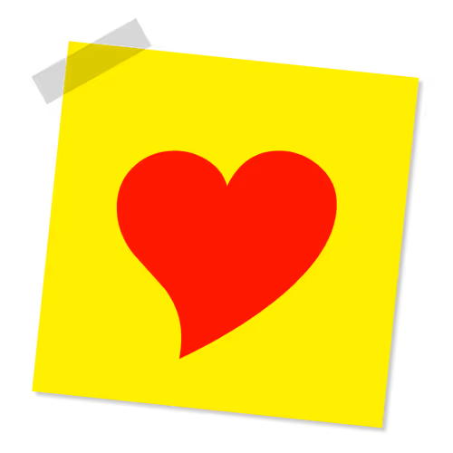 Notes And Flowers Heart