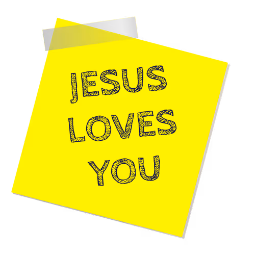 Notes And Flowers Jesus Loves You