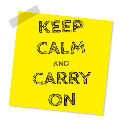 Notes And Flowers Keep Calm