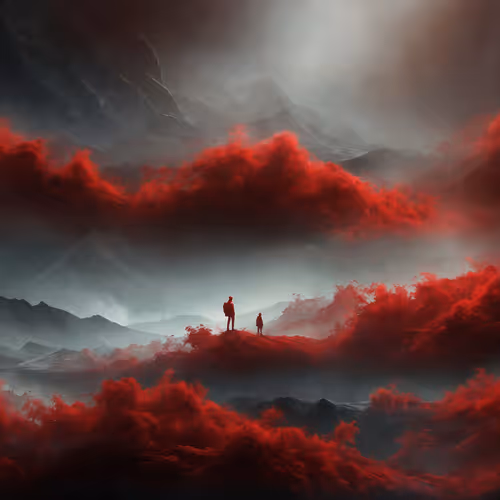 Above the red clouds