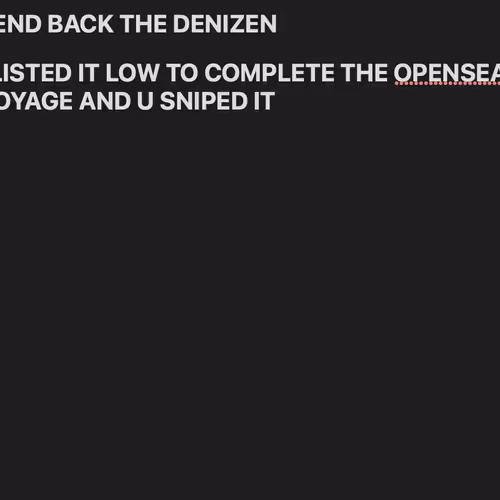 SEND BACK DENIZEN #2194