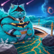 crazy blue cat