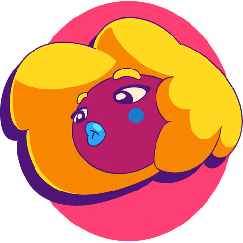 Avatas girl with funny face