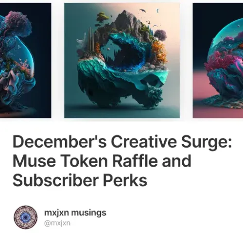 December S Creative Surge Muse Token Raffle And Su