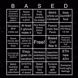 Based Ghouls Bingo 2024