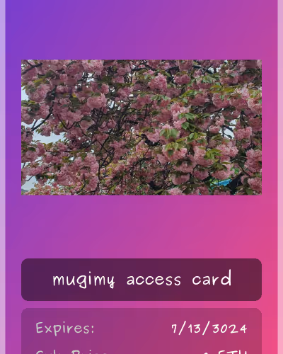 mugimy club card