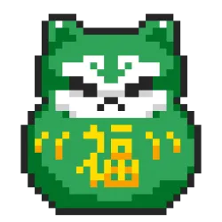 Green Daruma Doll